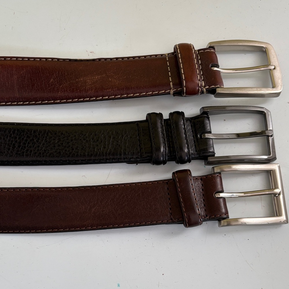Kirkland Signature Lot of 3 Leather Belts Pant size 40